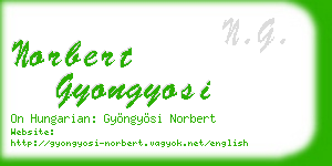 norbert gyongyosi business card